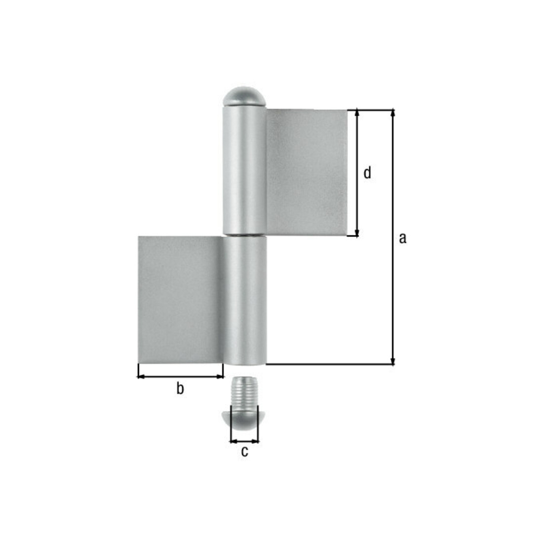 Ruban de construction type K04 2 pièces pour le soudage de têtes rondes brutes STA 160/50/14/80mm