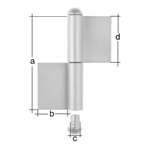 Ruban de construction type K04 2 pièces pour le soudage de têtes rondes en acier inoxydable 180/50/14/90mm