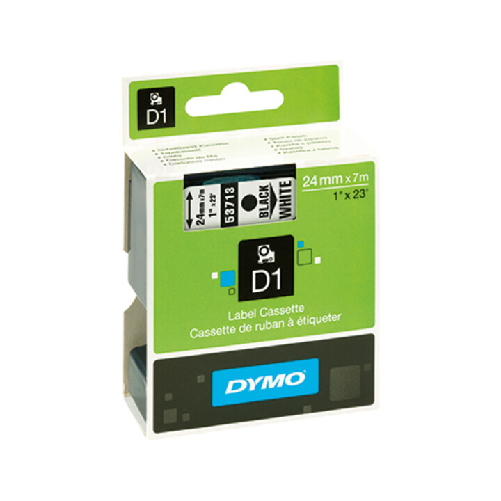 Ruban de marquage l. de bande 24 mm L. de ruban 7 m standard noir sur blanc DYMO