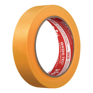 Ruban de recouvrement 3808 WASHI-TEC® Premium lisse jaune L. 50 m l. 30 mm Roule