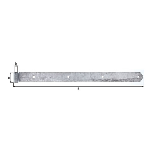 Ruban de tiroir L.45mm L.700x45mm S.5mm D.16mm STA TZN rd GAH