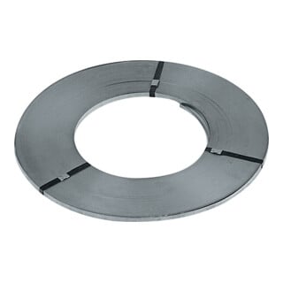 Ruban d'emballage en acier l.13 mmxS0,5 mm métrage 2016 m/100 kg acier 2 anneaux
