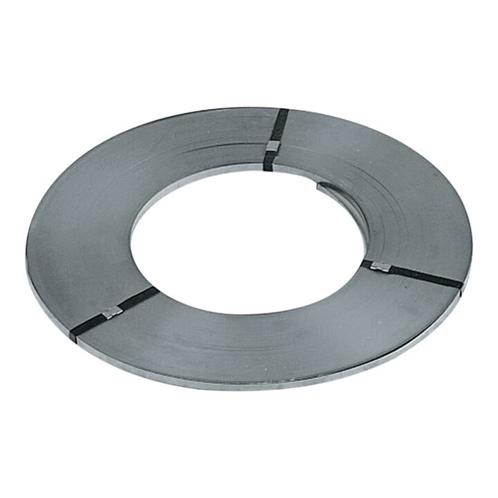 Ruban d'emballage en acier l.13 mmxS0,5 mm métrage 2016 m/100 kg acier 2 anneaux
