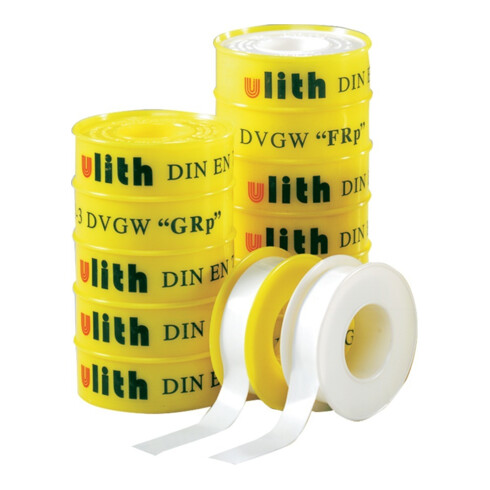 Ruban d'étanchéité fileté PTFE GRP jaune 12 mm x 12 m