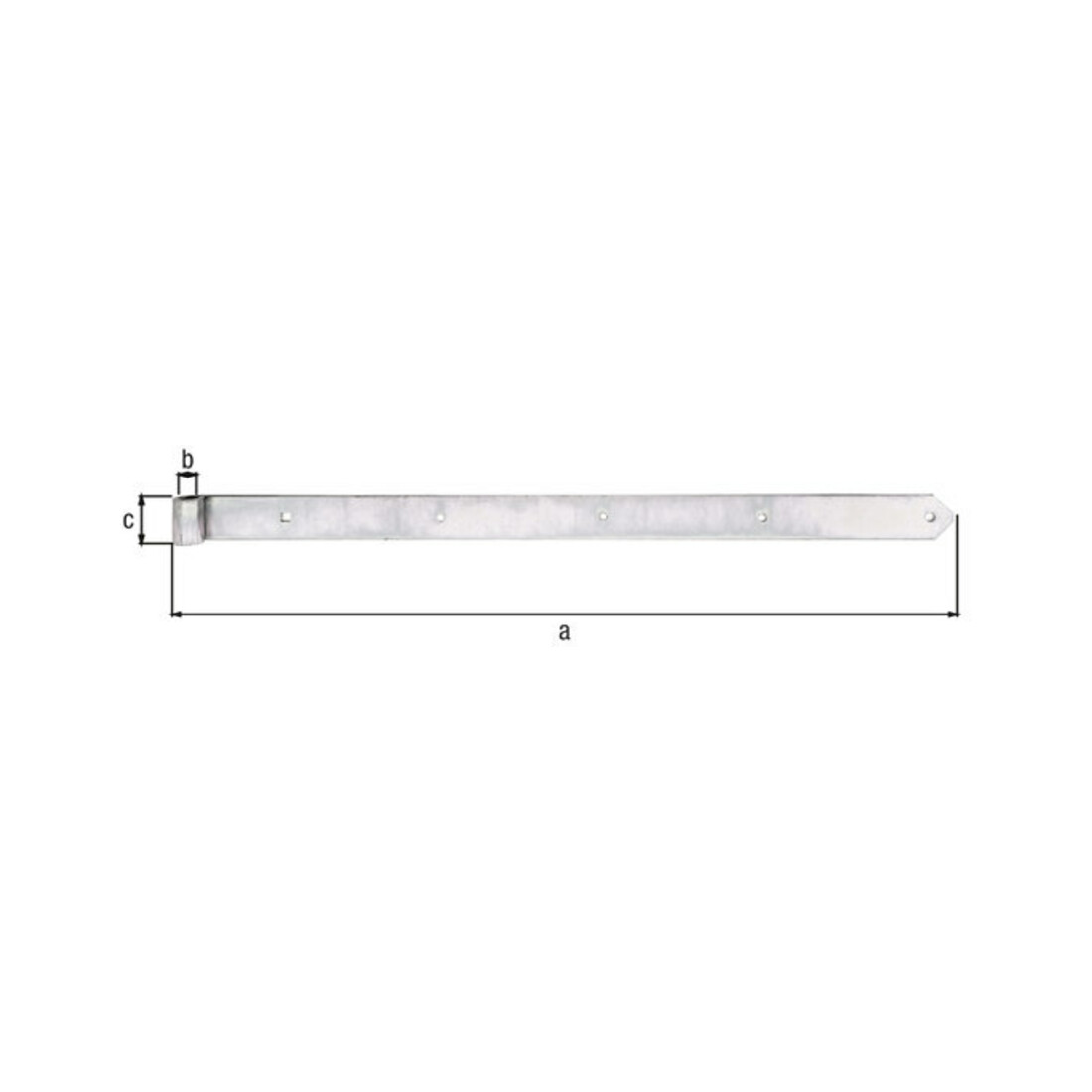 Ruban obturateur L.1000x20x60mm S.8mm D.20mm STA galv.gelb verz.rd GAH