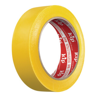 Ruban protecteur en PVC 318 jaune L. 33 m l. 50 mm Rouleau KIP