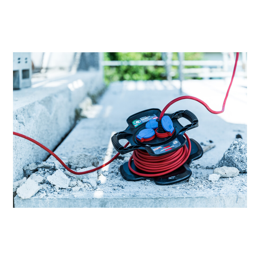 Rubberen kabelhaspel X-Gum IP44 10m AT-N05V3V3-F 3G1.5