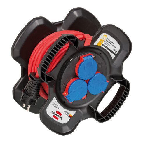 Rubberen kabelhaspel X-Gum IP44 10m H07RN-F 3G1.5