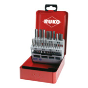 RUKO 21-teiliger Handgewindebohrer-Satz M DIN 352 HSS Co 5 Gewicht 0,685 kg