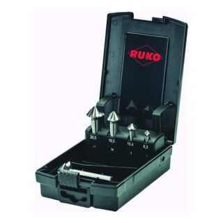 Ruko 5-teiliger ULTIMATECUT Kegel- und Entgratsenker-Satz DIN 335 90° Ø 6,3 - 10,4 - 16,5 - 20,5 - 25,0 mm
