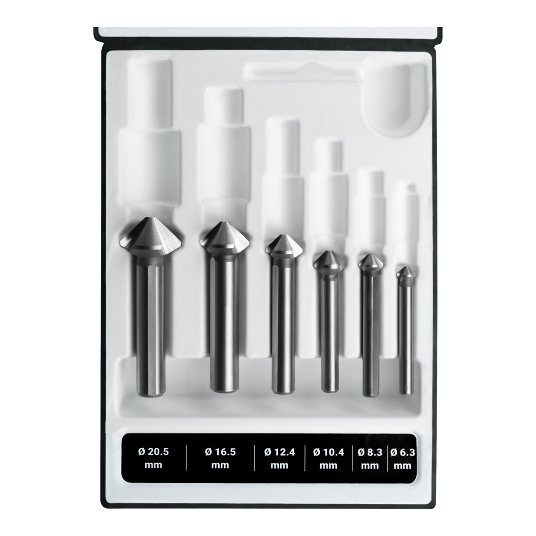 Ruko 6-teiliger ULTIMATECUT Kegel- und Entgratsenker-Satz DIN 335 90° Ø 6,3 - 8,3 - 10,4 - 12,4 - 16,5 - 20,5 mm