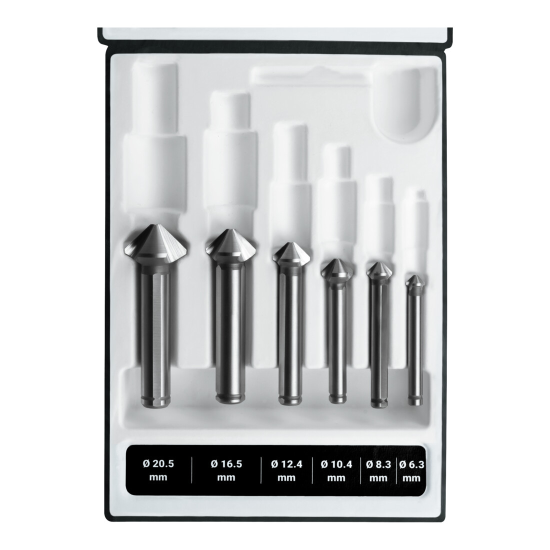 Ruko 6-teiliger ULTIMATECUT Kegel- und Entgratsenker-Satz DIN 335 Form C 90° Ø 6,3 - 8,3 - 10,4 - 12,4 - 16,5 - 20,5 mm