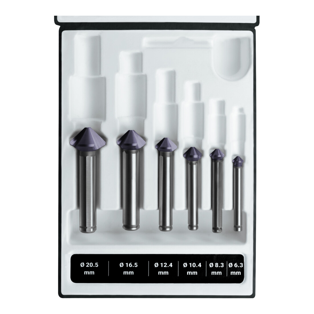 Ruko 6-teiliger ULTIMATECUT Kegel- und Entgratsenker-Satz DIN 335 Form C 90° Ø 6,3 - 8,3 - 10,4 - 12,4 - 16,5 - 20,5 mm