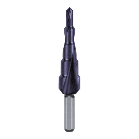RUKO Foret étagé HSS-TiAlN, cannelé en spirale avec meulage transversal Taille No. 0/5