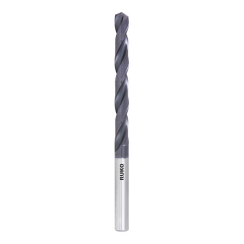 RUKO Foret hélicoïdal DIN 338 Type N VHM TiAlN Ø 10,0 x 133 x 87 mm