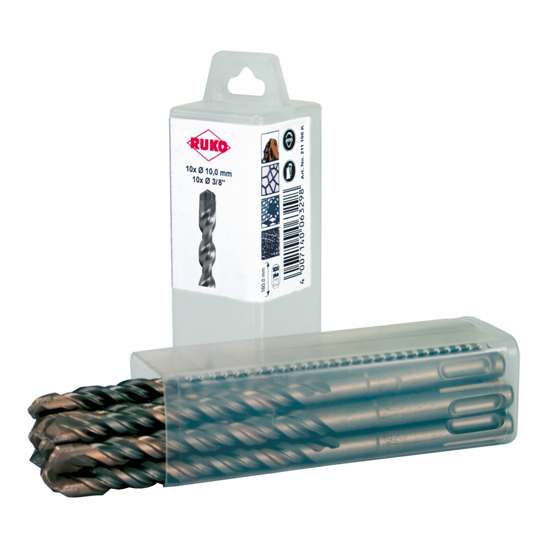 Ruko Forets SDS-plus à 3 taillants Ø 10,0 mm longueur totale 160 mm