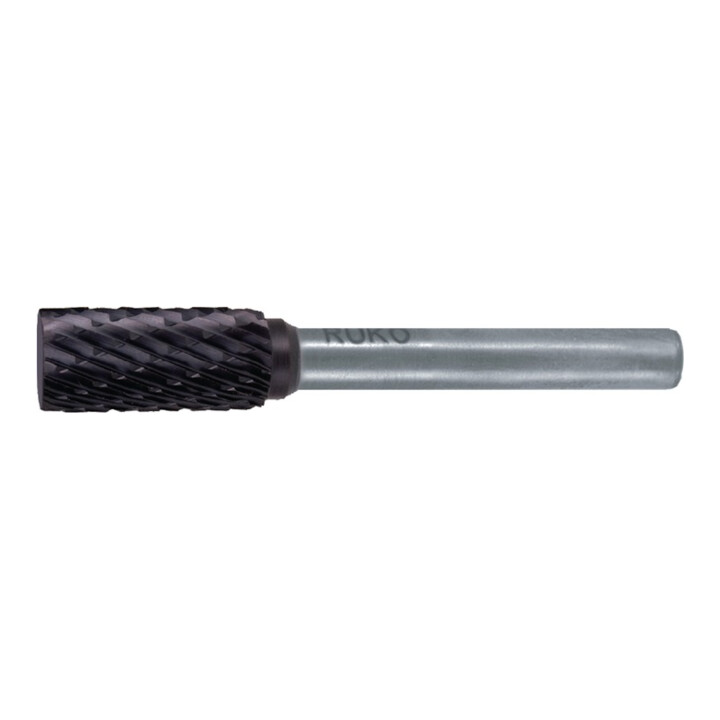 RUKO Frässtift Form A ZYA D.12mm Kopf-L.25mm Schaft-D.6mm HM TiCN Verz.KVZ 4