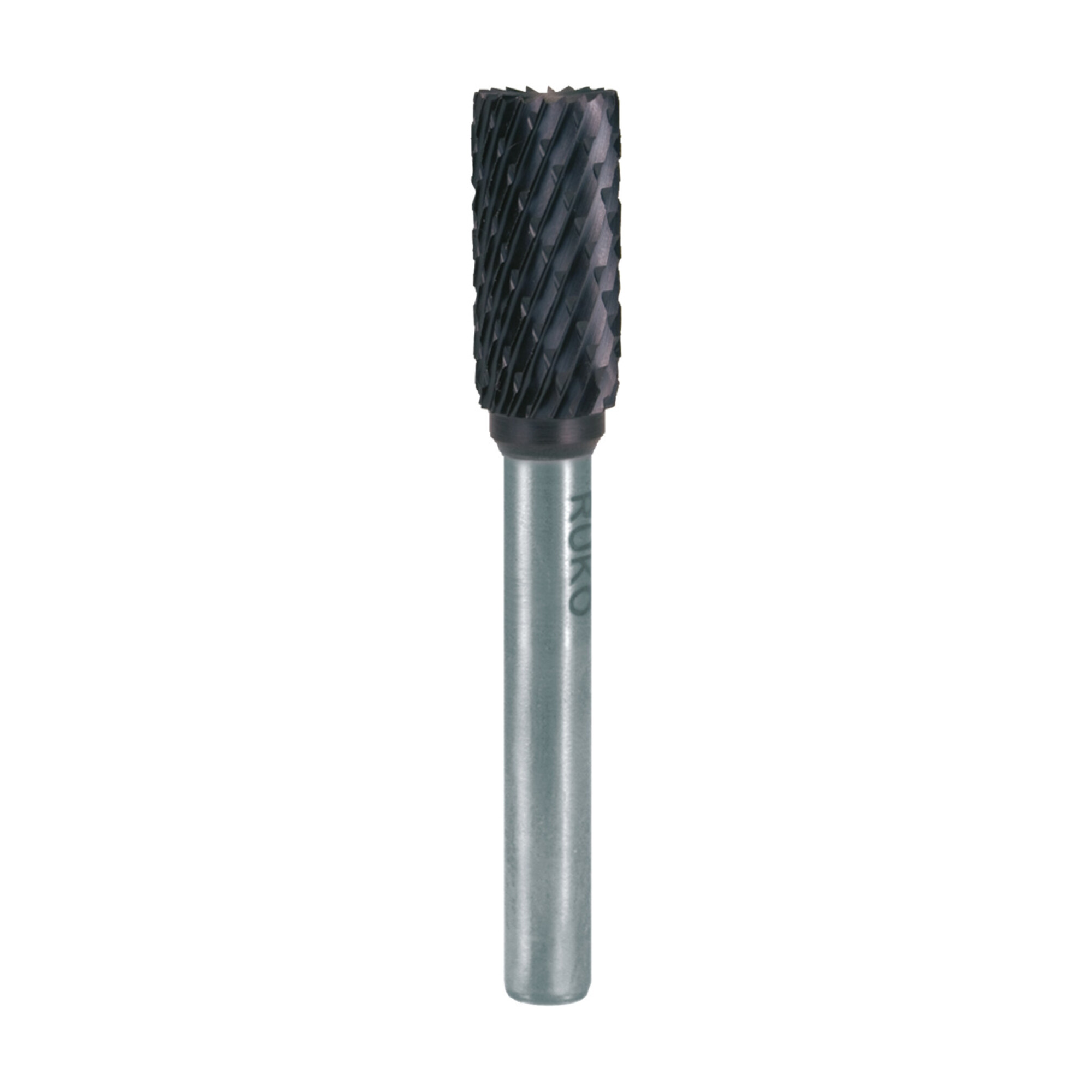 RUKO Frässtift Form A ZYA D.16mm Kopf-L.25mm Schaft-D.6mm HM TiCN Verz.KVZ 4 m.Stirn