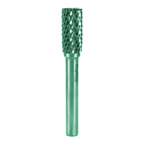 RUKO Frässtift Form A ZYA D.16mm Kopf-L.25mm Schaft-D.6mm HM Verz.KVZ 4 m.Stirn