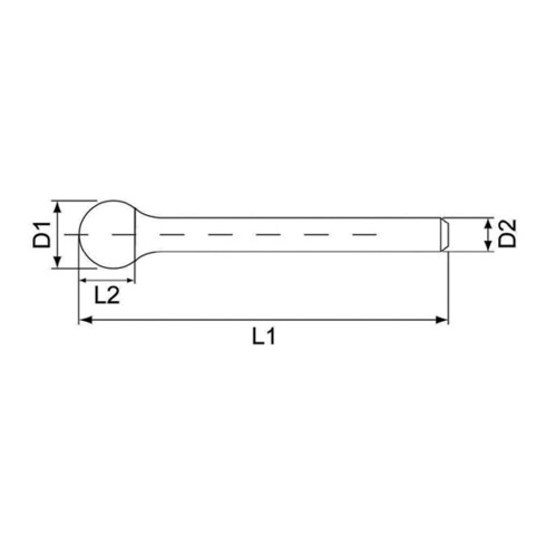 Ruko Frässtift Form D KUD HM HM Hartmetall