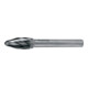 RUKO Frässtift Form F RBF D 6mm Kopflänge 18mm Schaftdurchmesser 6mm HM Verz.Alu