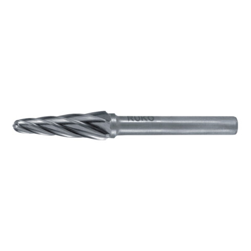 RUKO Frässtift Form L KEL D 12mm Kopflänge 32mm Schaftdurchmesser 6mm HM Verz.Alu