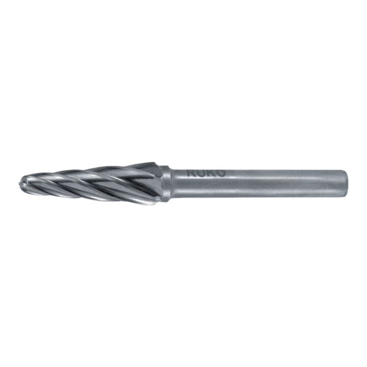 RUKO Frässtift Form L KEL D 12mm Kopflänge 32mm Schaftdurchmesser 6mm HM Verz.Alu