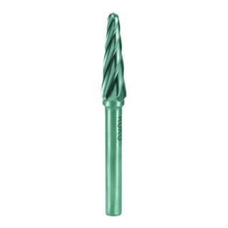 RUKO Frässtift Form L KEL D 12mm Kopflänge 32mm Schaftdurchmesser 6mm HM Verz.Alu