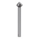 RUKO Fraise conique et à ébavurer DIN 335 Forme C 90° HSS, avec tige cylindrique longue diamètre du lamage Ø2 : 10.4 mm