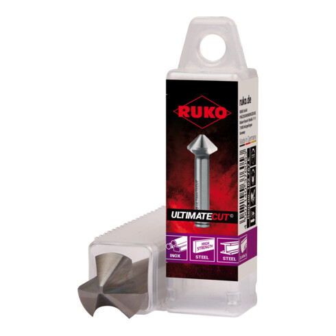 RUKO Fraise conique et à ébavurer ULTIMATECUT DIN 335 Forme C 90° HSS Co 5 diamètre du contre-alésage Ø2 : 10.4 mm