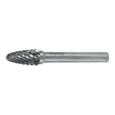 Ruko Fraises limes carbure, denture croisée Forme F ogive bout rond Ø 16,0 mm