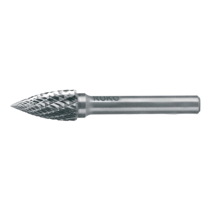 Ruko Fraises limes carbure, denture croisée forme G ogive bout pointu Ø 6,0 mm