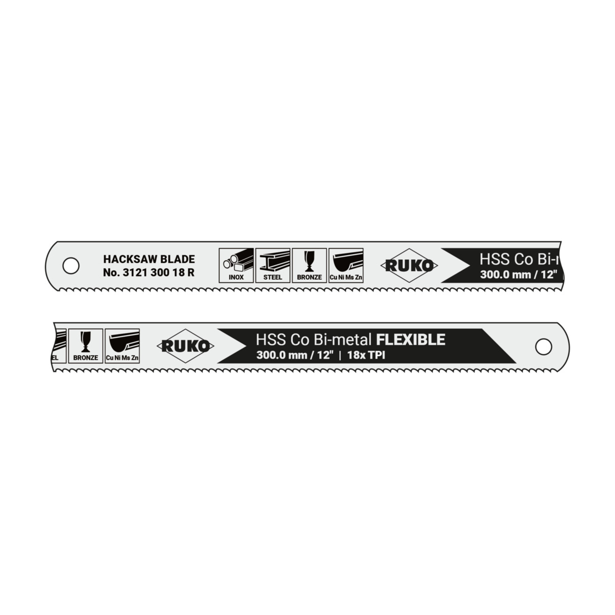 RUKO Handsägeblatt HSS-Co Bihart cobalt 10 Zähne/cm