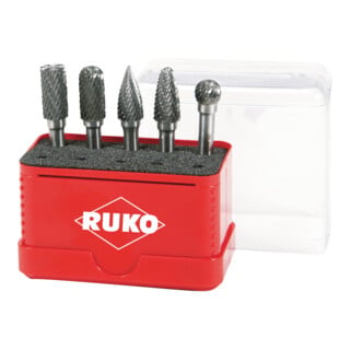 RUKO hardmetalen stiftfrezenset in minidoosje 5 stuks