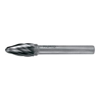 RUKO Hartmetall Frässtift Alu Form F Rundbogen (RBF)