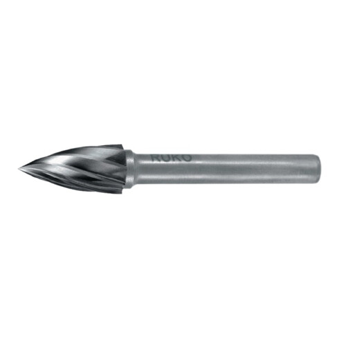 RUKO Hartmetall Frässtift Alu Form G Spitzbogen (SPG) Durchmesser 12,0 mm