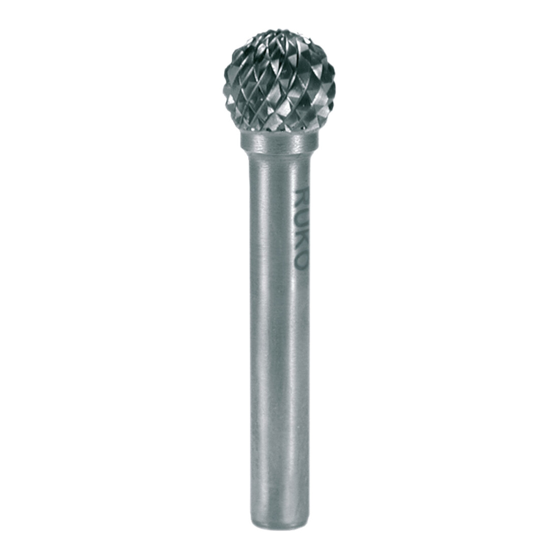 RUKO Hartmetall Frässtift Form D Kugel (KUD) Kreuzverzahnung, KVZ4, Ø 10,0 mm