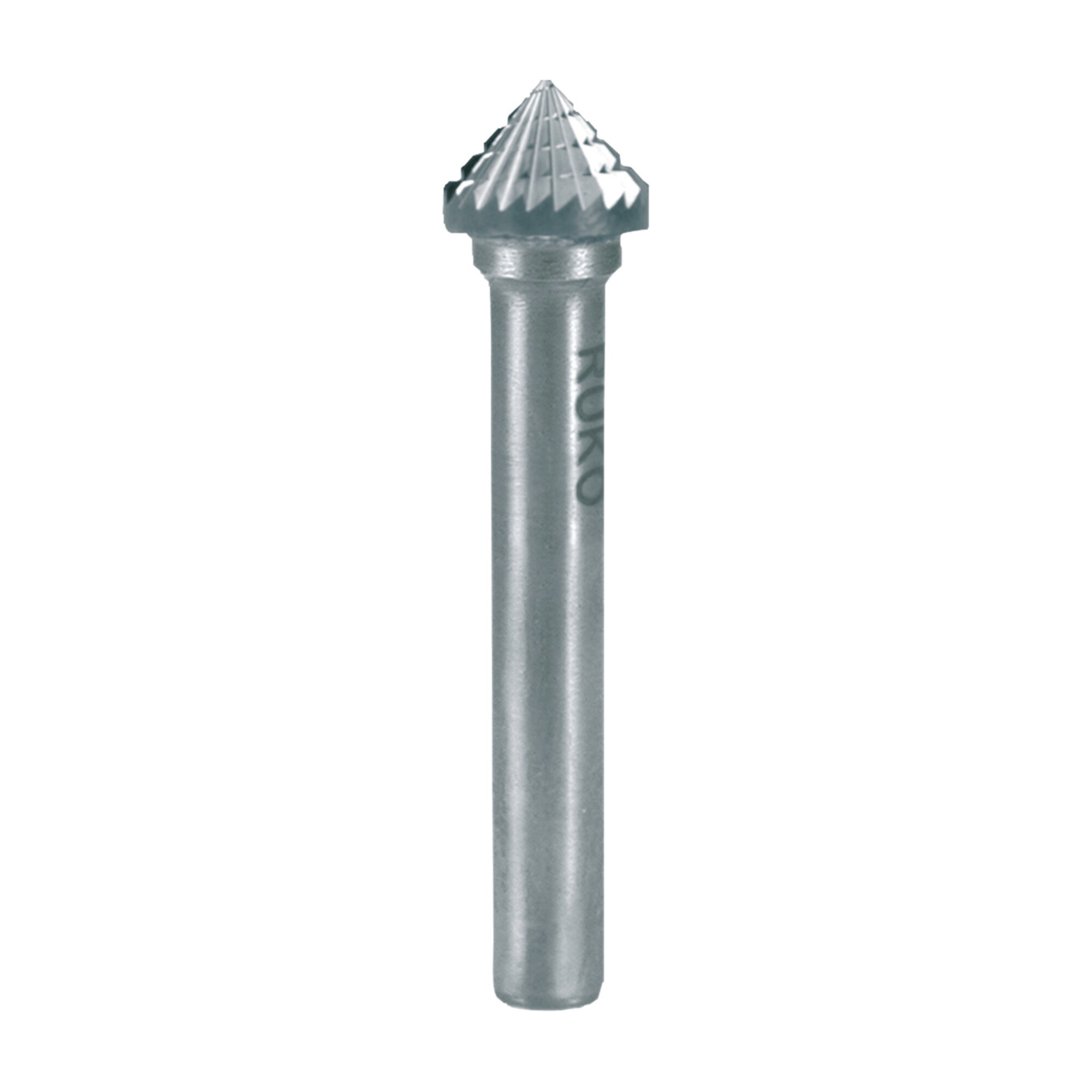 RUKO J Kegel 90° (KSK) Hartmetall Frässtift mit Schaftdurchmesser 6 mm in verschiedenen Durchmessern und Längen, 116227
