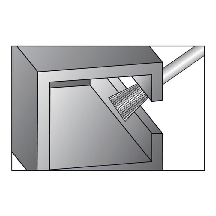 RUKO Hartmetall-Frässtift Form N Winkel Durchmesser 3,0 mm