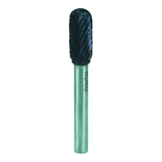 RUKO Hartmetall Frässtift TiCN Form C Walzenrund (WRC) Durchmesser 16,0 mm L1 min 65 mm