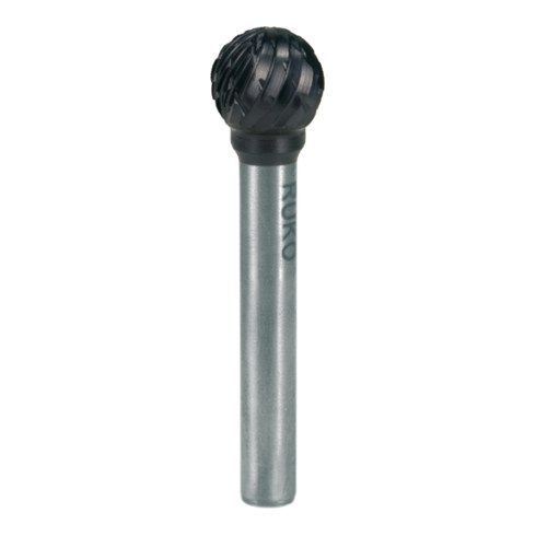 RUKO Hartmetall Frässtift TiCN Form D Kugel (KUD) Durchmesser 10,0 mm L1 min 49 mm