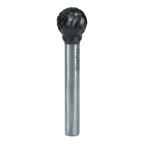 RUKO Hartmetall Frässtift TiCN Form D Kugel (KUD) Durchmesser 10,0 mm L1 min 49 mm