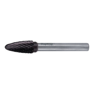 Ruko Hartmetall Frässtift TiCN Form F Rundbogen (RBF)