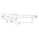 RUKO Hartmetall Frässtift TiCN Form M Spitzkegel (SKM) Durchmesser 10,0 mm L1 min 60 mm