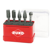 RUKO Hartmetall-Frässtifte-Satz in Mini-Box 5-teilig