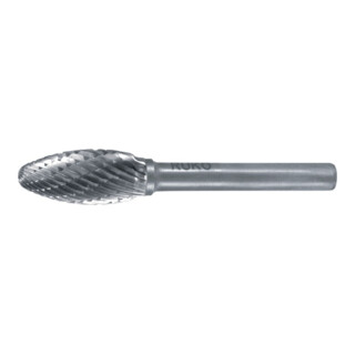 RUKO Hartmetallfrässtift Form H D.12mm HM Flamme