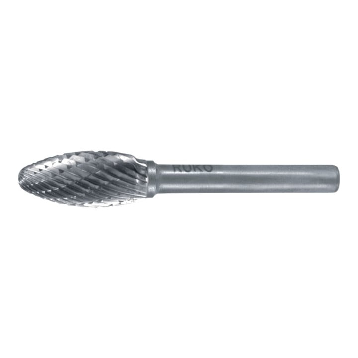 RUKO Hartmetallfrässtift Form H D.12mm HM Flamme