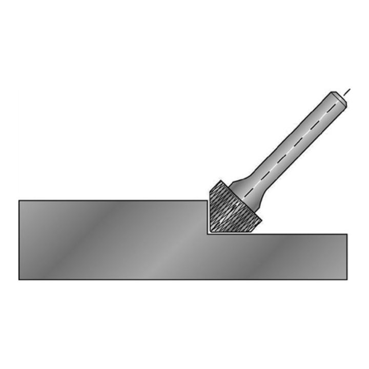 Ruko Hartmetallfrässtift Form K mm HM TiCN KSK
