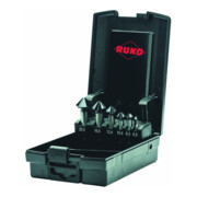RUKO Jeu de fraises coniques et alésoirs ULTIMATECUT DIN 335 Forme C 90° HSS Co 5 RUnaTEC en coffret ABS 6,3 - 20,5 mm