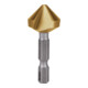 RUKO Kegel- und Entgratsenker-Bit 90° HSS-TiN "Lang" Senkdurchmesser Ø2: 6,3 mm